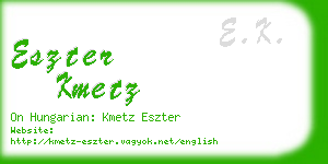 eszter kmetz business card